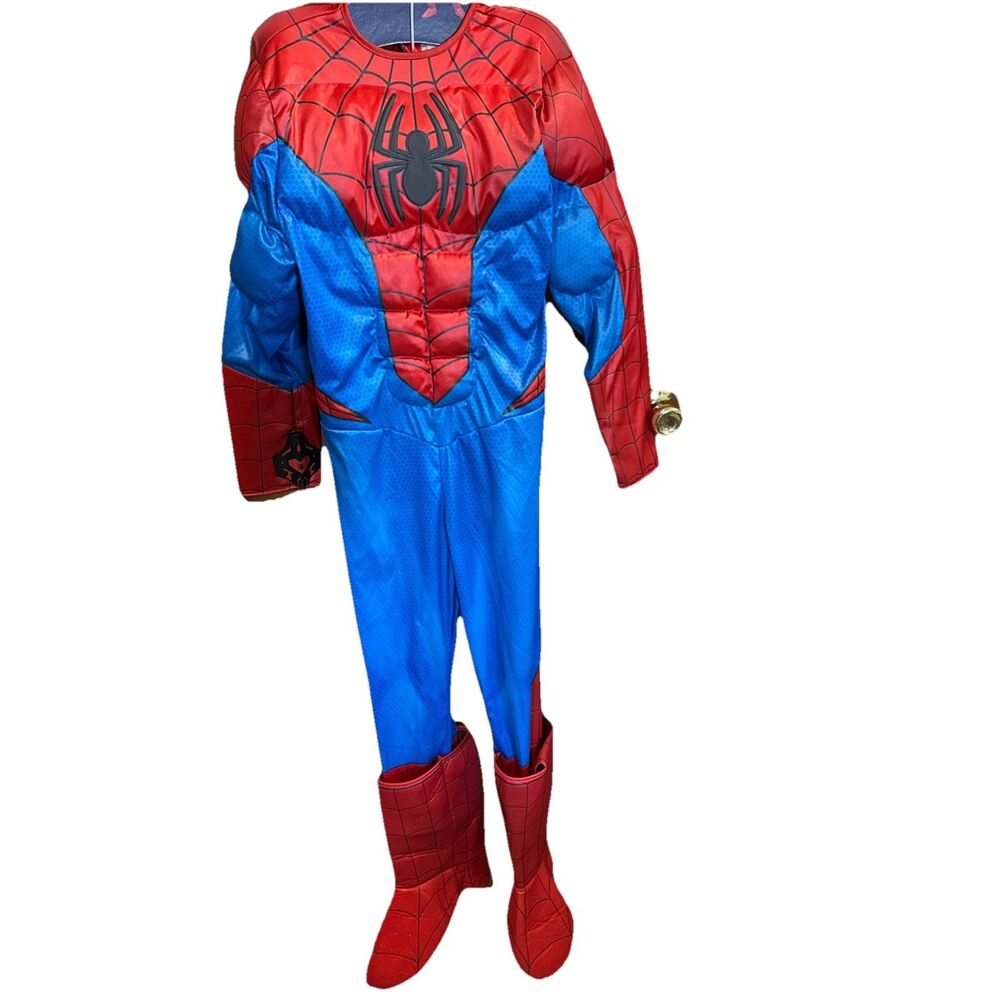 NEW Marvel's Spiderman Halloween Complete Costume - Size Child Large 10-12